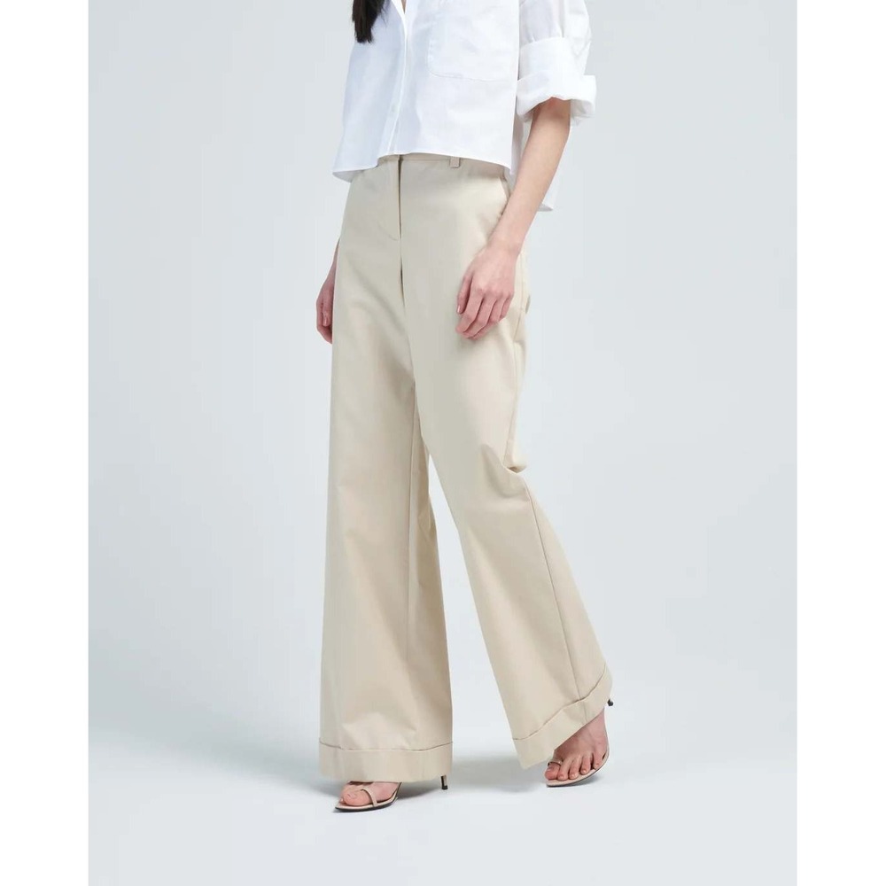 TWP Howard Cuffed Wide Leg Pants Size 4 Gravel $495